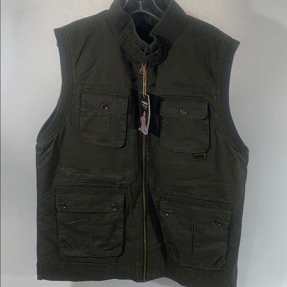 Jeeprich Other - Jeeprich vest size XL green cotton zip front